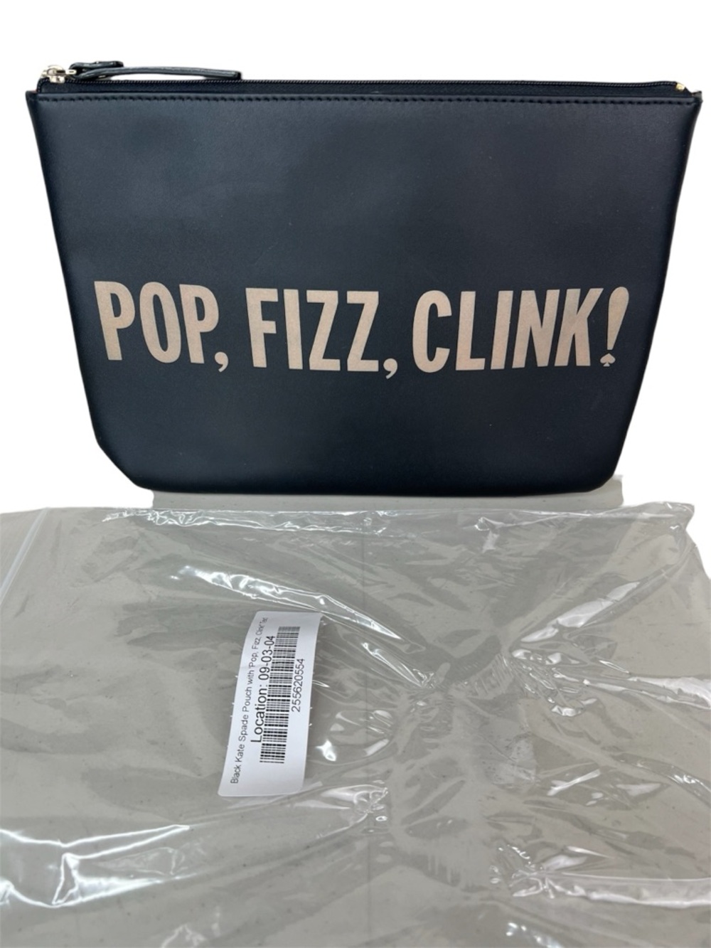 Kate Spade New York‎ Pop Fizz Clink Statement Clutch Zip Pouch Purse Bag